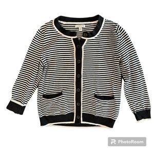 Croft‎ and Barrow Striped Button Down Sweater with pockets, XS